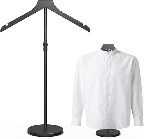 Soporte de exhibición de camisas, torso de maniquí ajustable de altura de 18 a 34 pulgadas para tiendas de vendedores, perchero portátil de ropa más