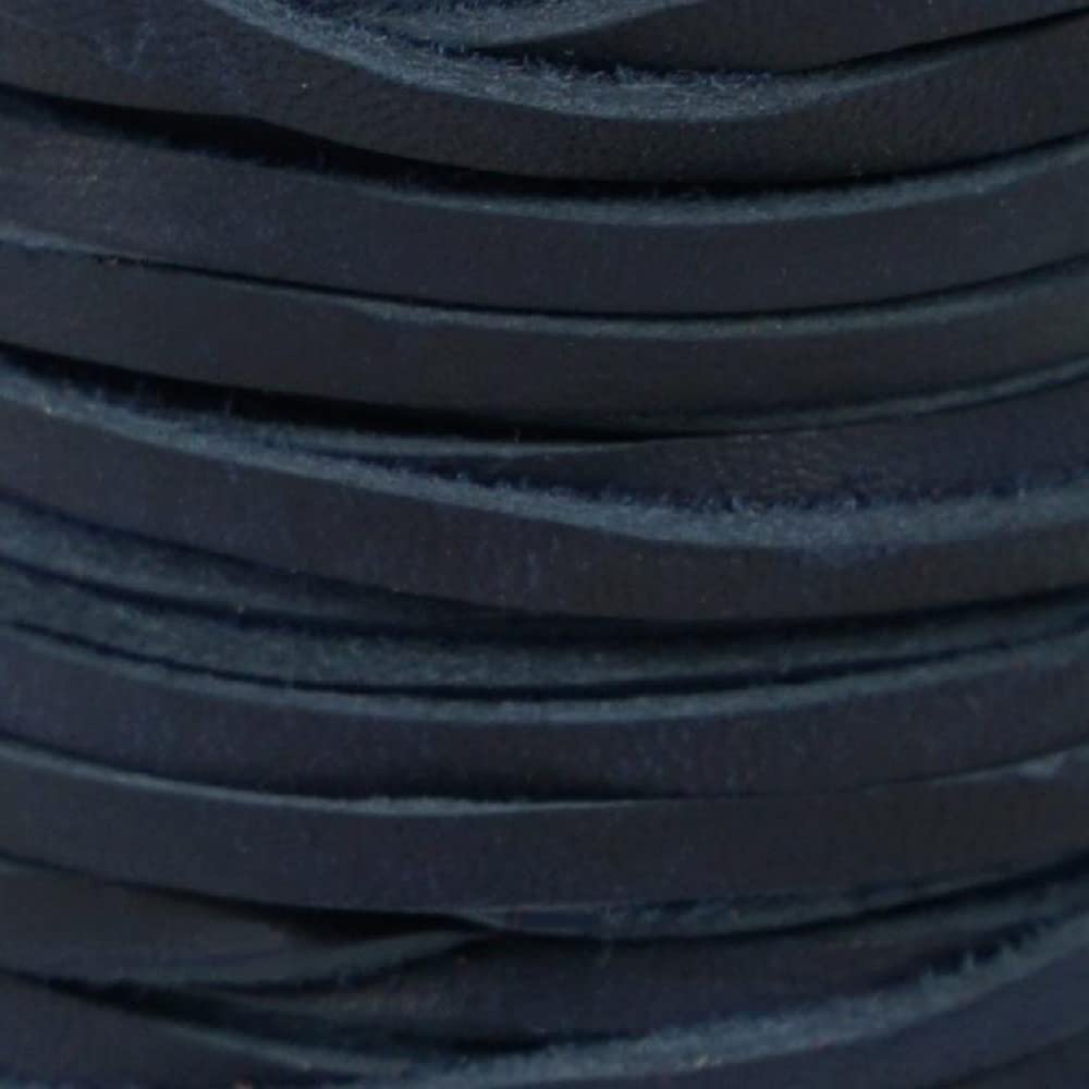 Dentelle Kodiak bleu marine lacet cuir tressage Tandy 5/32" 50 pieds