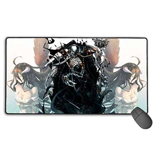 Preisvergleich Produktbild Professionelle Gaming-Mausunterlage mit rutschfester Gummibasis, wasserbeständige Magic Desk-Unterlage Für maximale Kontrolle, Overlord Anime Guild Figure Fan Art-Poster