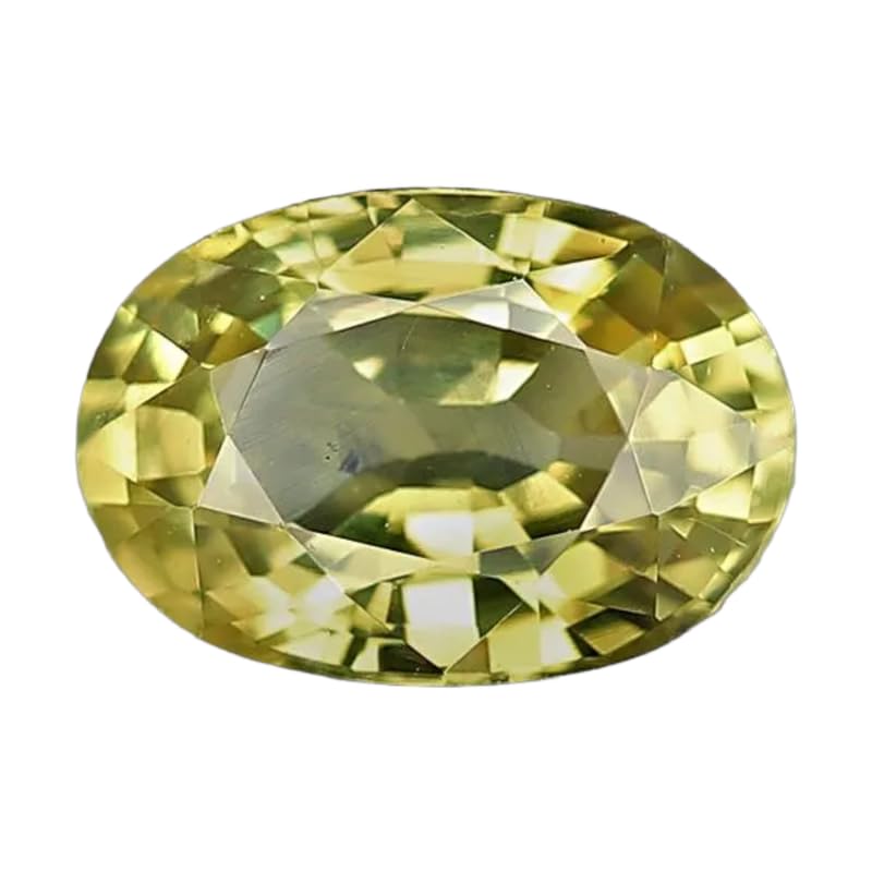 Saphir jaune naturel 13 carats pierre précieuse Pukhraj non chauffée