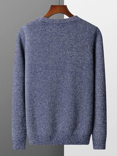 Men's Autumn and Winter Crew Neck Pullover Knitted Sweater Men's Solid Cashmere Sweater2