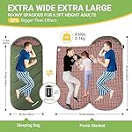 KingCamp Sleeping Bag for Adults, Extra Wide Flannel Sleeping Bag for Camping Backpacking, Warm & Cold Weather, Big and Tall, Lightweight, XL Size - Image 2