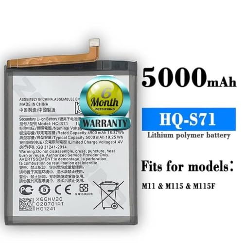 Image of Original HQ-S71 Battery for Samsung Galaxy M11 SM-M115FZKEINS / SM-M115FZKDXSG / M115F Battrey with 6 Month Warranty****(R185)