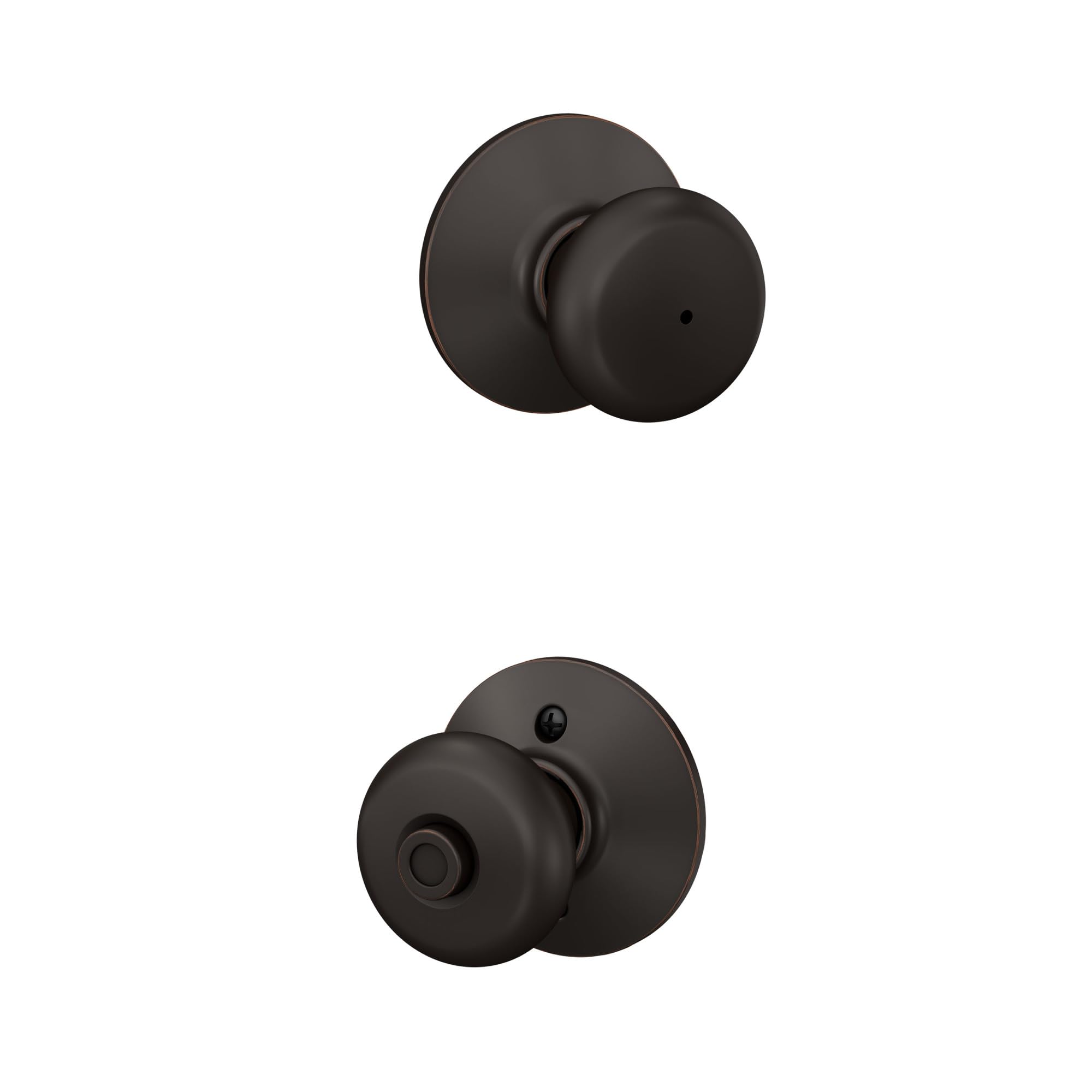 Schlage Plymouth Matte Black Door Knob - Passage Lock -17