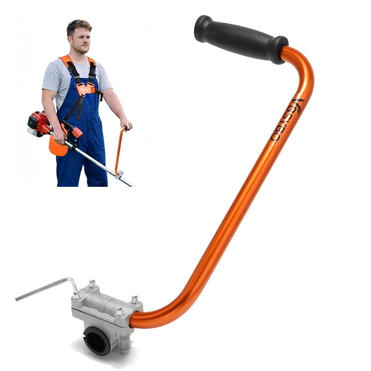 Weed Eater Ergonomic Back Saver Handle Extension for Stihl Husqvarna Echo Troy Bilt Ryobi…