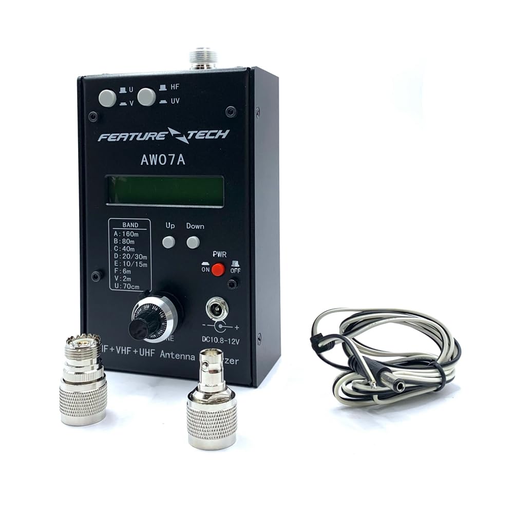 1.5-490MHZ Analizador de antena Analizadores de espectro UV HF/VHF/UHF AW07A Multibanda SWR Antena Medidor Tester 160M