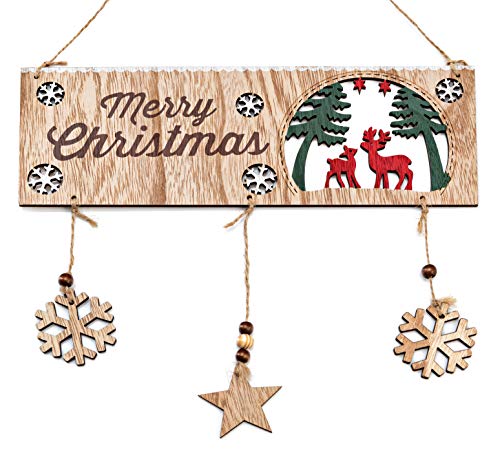Zilo Novelties Christmas Sign, Wooden Merry Christmas Sign, Farmhouse Christmas Decor, Rustic Christmas Decoration, Christmas Decor