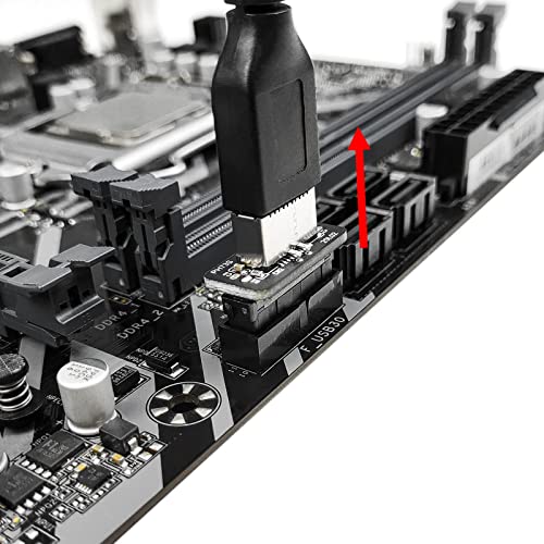 Joyreken JR-UE180 Usb Front Panel Adapter, Joyreken Vertical Usb C Header Adapter, Usb 3.1 Type-E Key-A To Usb 3.0 20Pin Header Converter For Type C Motherboard thumb #2