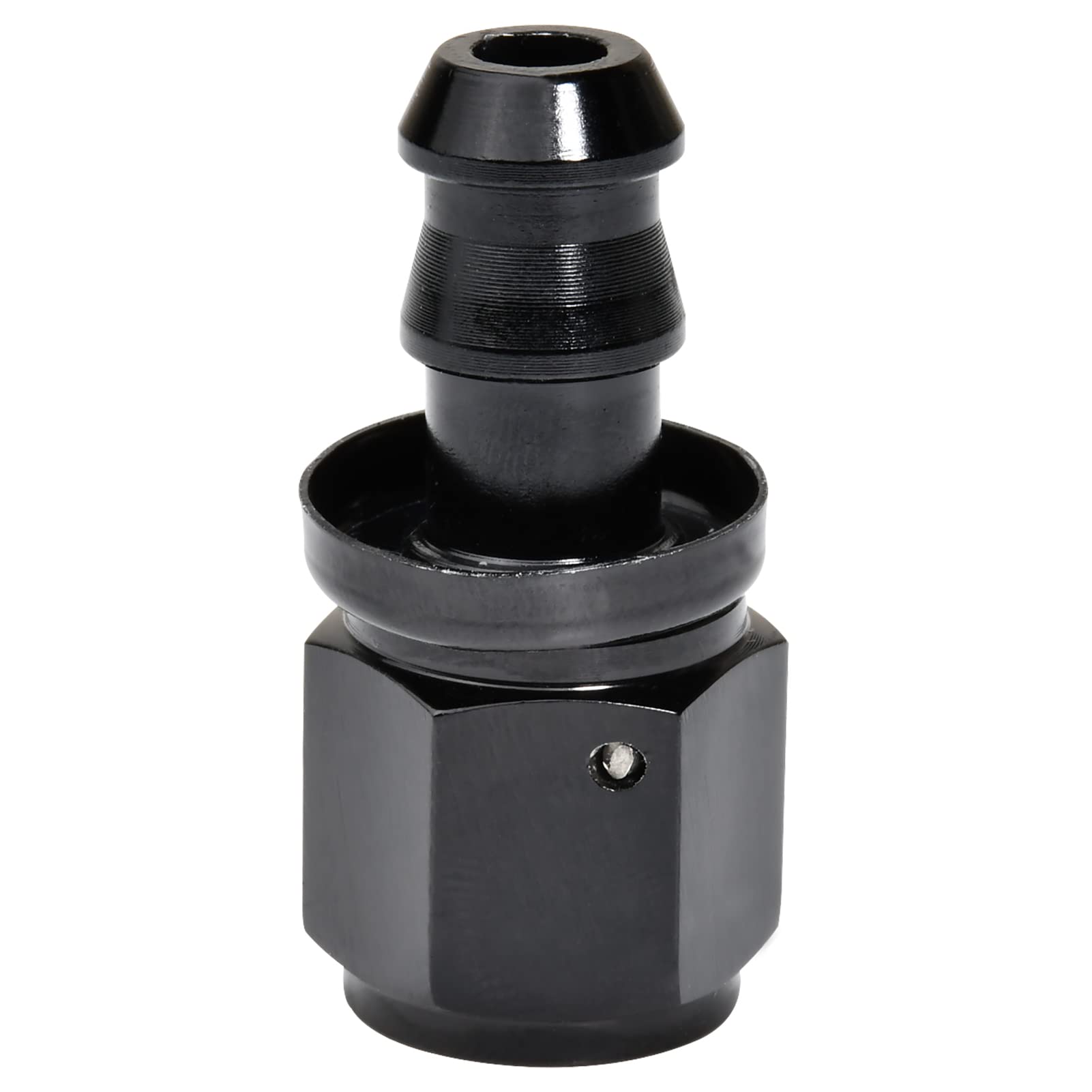 TuhooMall6AN Straight Push Lock Hose Fitting End for Rubber Fuel Hose Line Black