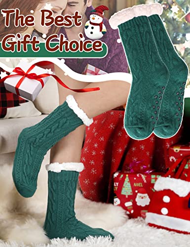 Image of EBMORE Women Slipper Fuzzy Socks Fluffy Cozy Cabin Warm Winter Soft Thick Comfy Fleece Non Slip Home Socks
