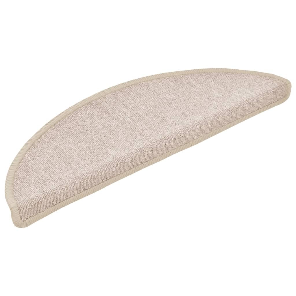 vidaXL Stair mats 15 pcs 56 x 17 x 3 cm Non-Slip Taupe — image 1