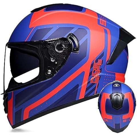 LPXPLP Full Face Motorcycle Helmet with Anti-Fog Visor Cover