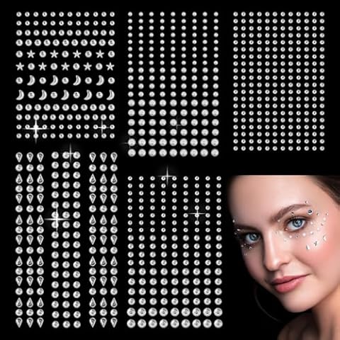 Sularpek 850 Pcs Self Adhesive Rhinestone Stickers Cover