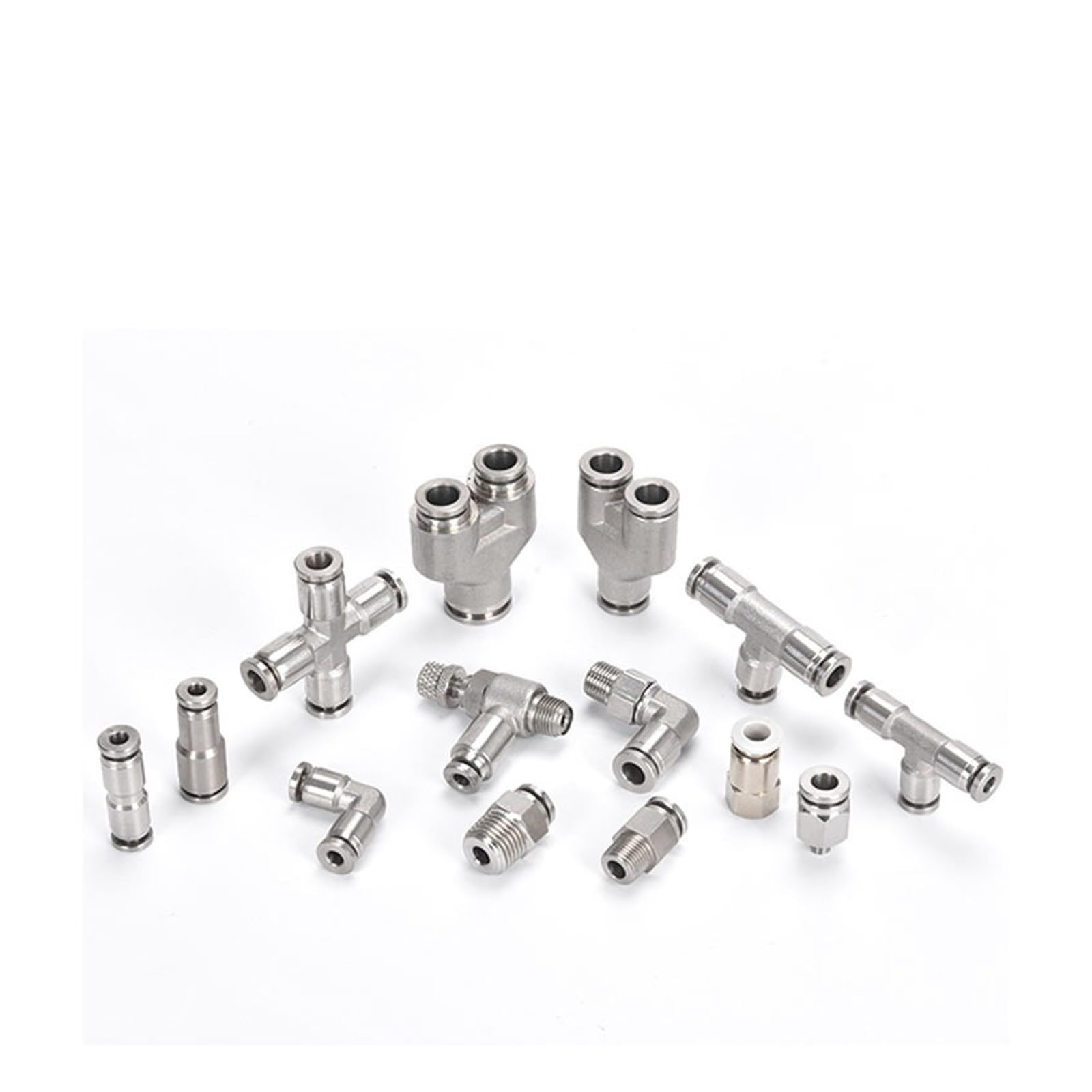 Tubo di Collegamento Pneumatico Diritto Passante, Raccordi for Tubi Pneumatici in Acciaio Inossidabile Raccordo a sgancio rapido in Metallo Raccordo for Tubi ad Alta Pressione(Sa,10mm)