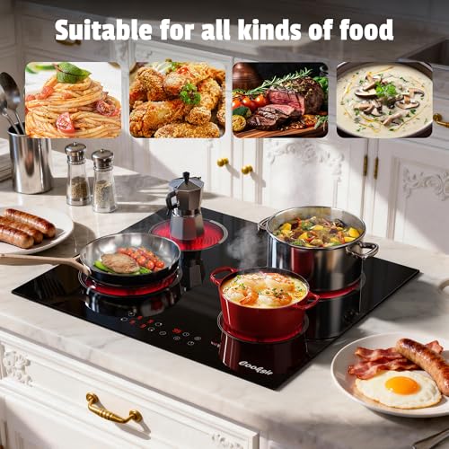 Image of Electric Cooktop 24 Inch Drop-in 6000W 240V Hard Wired