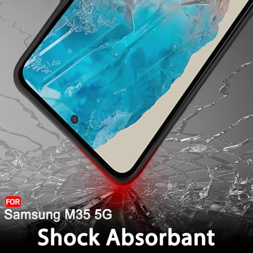 Image of TheGiftKart Sleek Back Cover Case for Samsung Galaxy M35 5G | Slim Fit Protective Design | Ultra Matte Finish | Camera Protection Bump | Soft Silicon Back Cover for Samsung M35 5G (Silicone, Black)