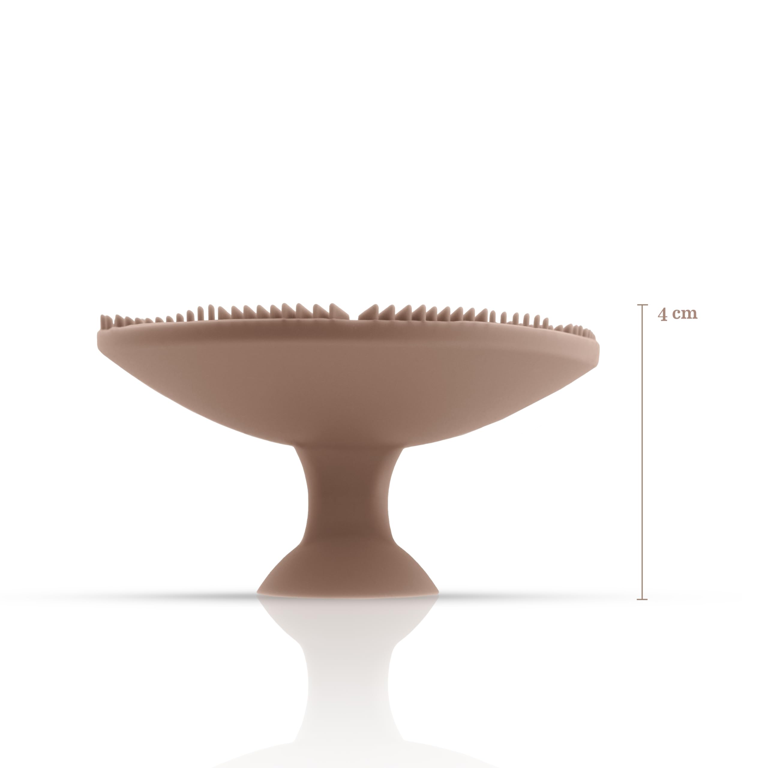 Luvia Cosmetics podkładka do czyszczenia pędzli kosmetycznych z przyssawką - podkładka silikonowa do czyszczenia pędzli - kawa