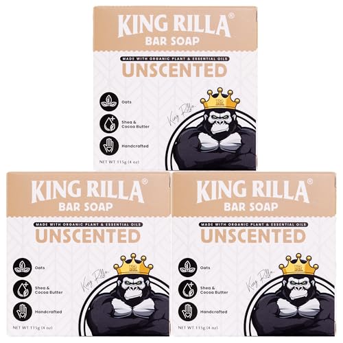 Image of Organic Cold Process Soap Bars for Men, Moisturizing Body Wash 3-Pack