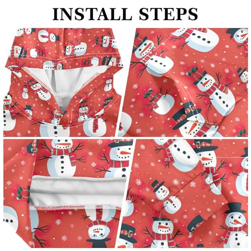 Kids Hoodies Sweaters Christmas Xmas Snowman Hooded Sweatshirts with Big Pockets for Boys Girls B04003473