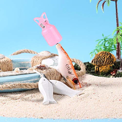 Ganchos de peixe limpos de madeira para camarão, gabarito de lula, chapéu, guarda-chuva, gancho prot