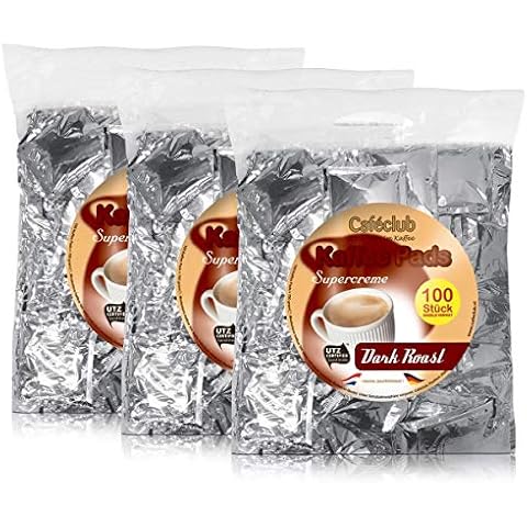 3x Cafeclub Dark Roast Kaffeepads Megabeutel je 100 stk. dunkle Röstung einzeln verpackt Cover