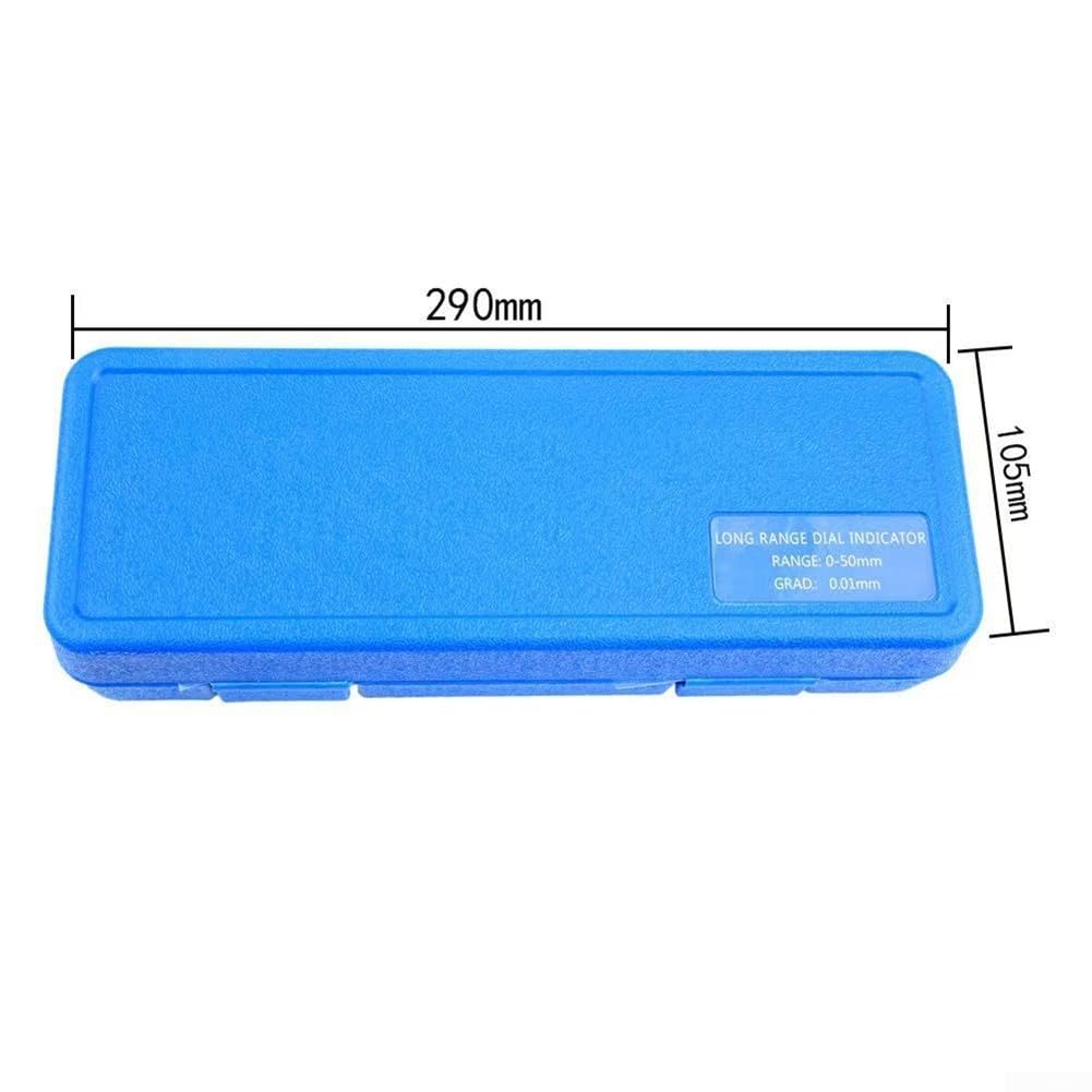 Comparador digital de 0 a 50 mm, rango de 0,01 mm para resolución, instrumento de medición de precisión para taller y laboratorio, carcasa de metal con tornillo de bloqueo