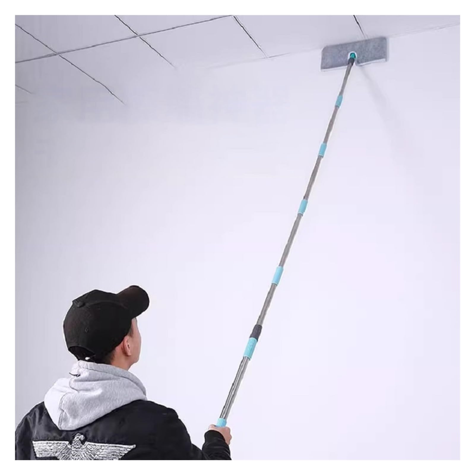 Limpiacristales Limpiador de Ventanas Limpiador De Ventanas Con Barra Telescópica Versátil Para Pisos Altos, Equipo Profesional Para Limpieza De Casas De 2 Pisos, Escobilla De Goma Resistente Con Mang