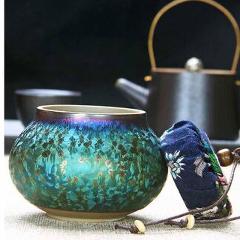 XYNSNDB GaRcan Przenośny ceramiczny pojemnik na herbatę, przenośny ceramiczny czajniczek do wymiany elementów piekarnika, słoik na przyprawy, przechowywanie słodyczy, pojemnik na żywność, miska