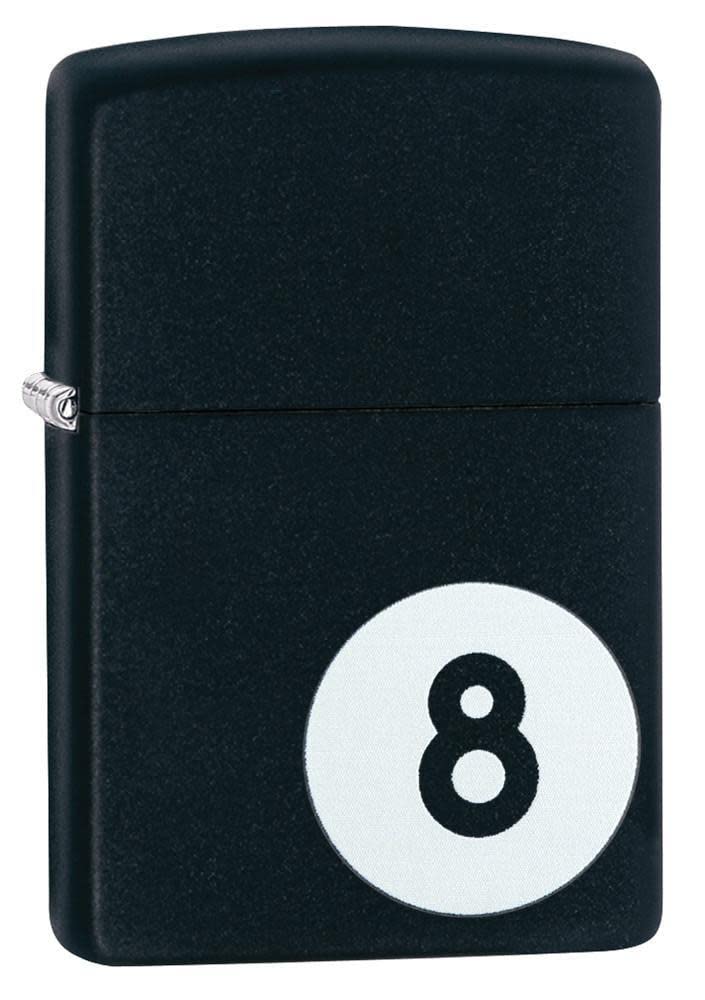 Zippo 8 Ball nero opaco leggero (set da 6)