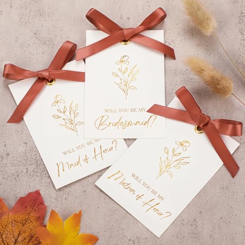 Humyoun 11 Pcs Bridesmaid Proposal Card with Ribbon Bow...