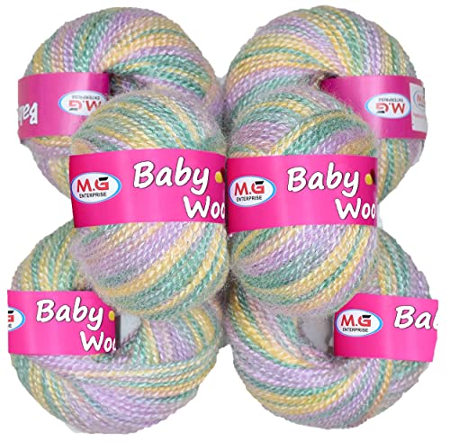 Image of M.G ENTERPRISE Premium Baby Acrylic Wool PB-7 (200 gm) Baby Wool 4 ply Wool Ball Hand Knitting Wool /Art Craft Soft Fingering Crochet Hook Yarn, Needle Knitting Yarn Thread Dye NN