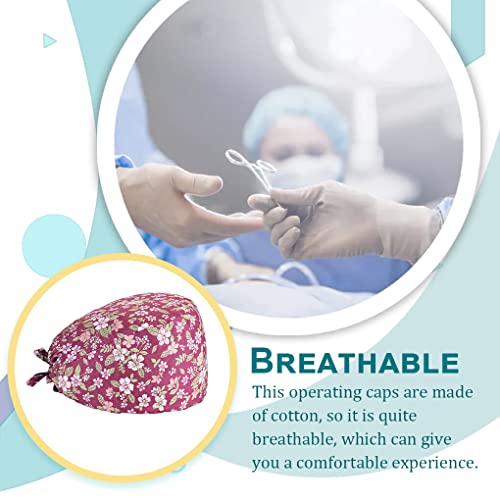 SUDNJIALQ 2 PCS Toucas cirúrgicas médicas ajustáveis ​​profissionais gorros cirúrgicos 60