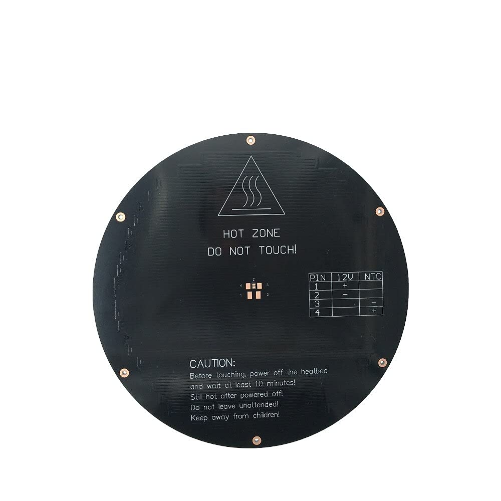 Lysee 3D Printer Parts & Accessories - Round Aluminum Heat Bed 3D Printer Heatbed Hot Plate 3mm for Delta Rostock