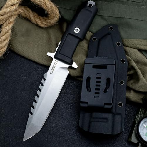 Image of Extrema Ratio Limited Edition Knife with Serrated Edge, with Kydex Sheath Black Handle For Kitchen