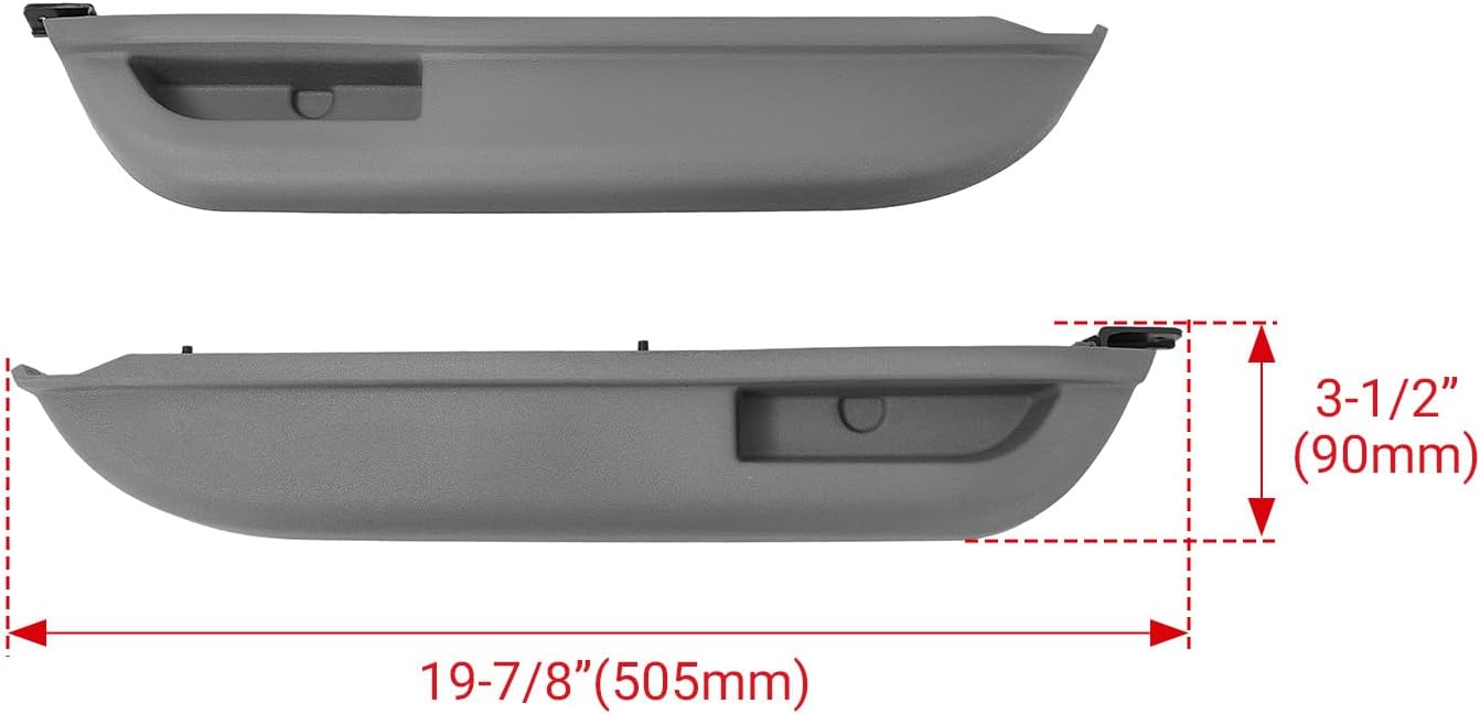 ECOTRIC Front Inner Door Armrest Pads Panel Handle Compatible with 1988-1994 Chevrolet Blazer Suburban GMC C/K, LH & RH - Replace for Part Number 15691229, 15691230