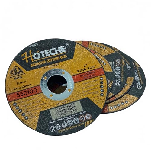 5 discos de corte 75 mm hierro metal acero para amoladora angular, 75 mm, 1/16''x 3/8 Max 20,300/min ultra delgados Disco Flexibles 5 Unidades Disco Para Materiales Ferrosos 550100