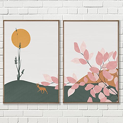 Affiches abstraites Boho pour raviver un mur vide avec style et douceur rose