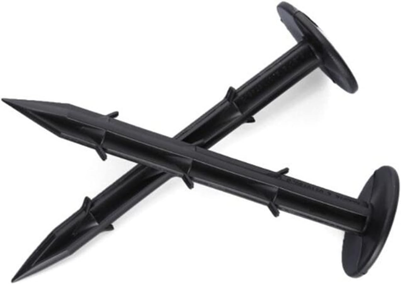 Garden Ground Nail-50Pcs Plastic Film Pegs Greenhouse Film Ground Cloth Sunshade Mulch Fix Tools