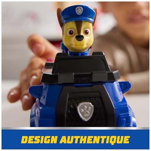Paw Patrol - Pat Patrouille - Véhicule Figurine Chase - Voiture Figurine À Collectionner - Pat Patrouille Véhicule - Plastique Recyclé - Voiture Enfant - Jouet Enfant 3 Ans Et +