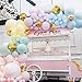 Produktbild U&X Einhorn Ballon Bogen Kits, 5M 16ft Regenbogen Ballon Girlande, 131 Stück Macaron Ballons mit 10 Stück Gold Konfetti Luftballons, Ideal für Einhorn Party, Geburtstagsfeier, Hochzeit