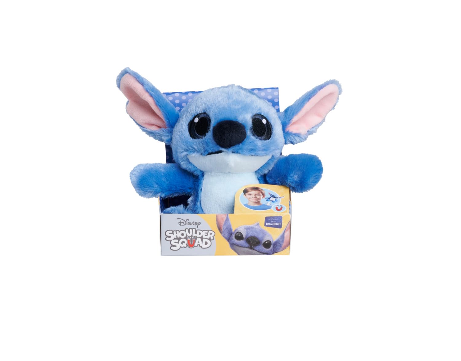 Simba official Disney Shoulder Squad Lilo & Stitch 12cm wearable plush with magnetic plate, Blue, 13 cm - Image 2