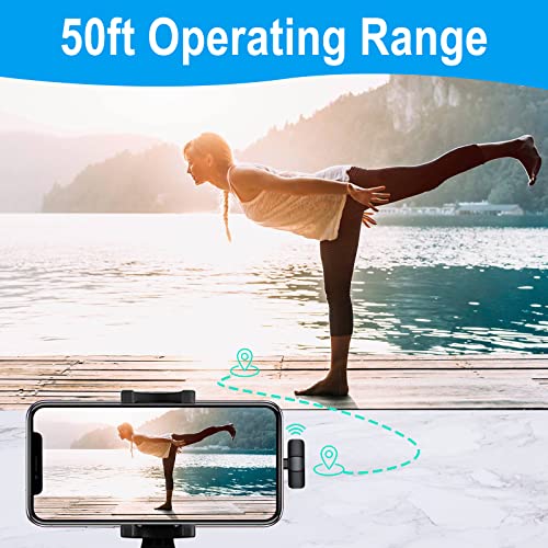 Wireless Lavalier Microphone Mic For Iphone - Lapel Ipad Omnidirectional External Mic For Youtube Live Streaming Video Recording - Professional Cordless Condenser Clip Mic For Podcast Vlog Interview #TOP5