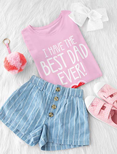 Tstars I Have The Best Dad Ever Toddler Kids Girls' Fitted T-Shirt4
