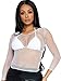 Leg Avenue womens Long Sleeved Industrial Fishnet Shirt blouses, White, One Size US