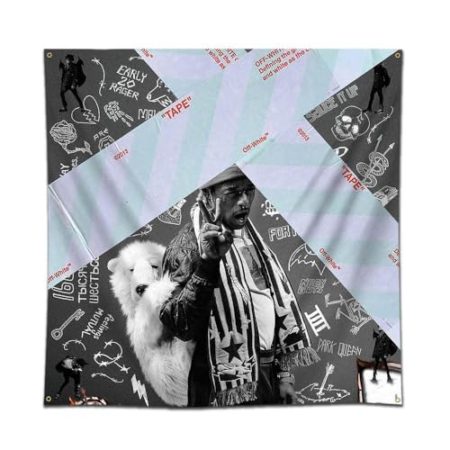 Eksent Uzi Banner Wall Art - Hanging Tapestry in Hip Hop Singer Style - 4FT/4FT