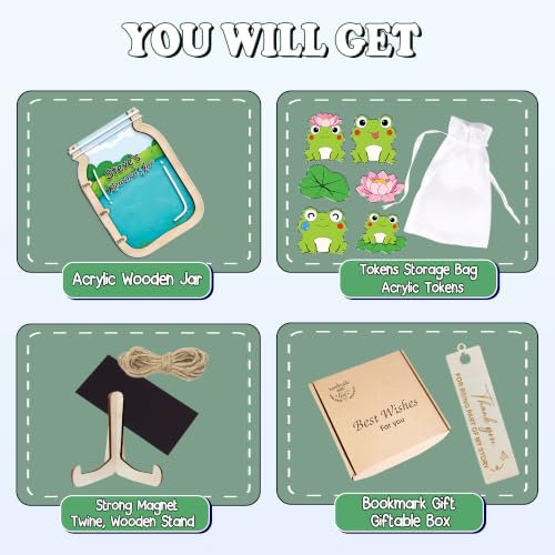 Image of Personalized Frog Magnetic Reward Jar for Kids, Potty Training Toddlers