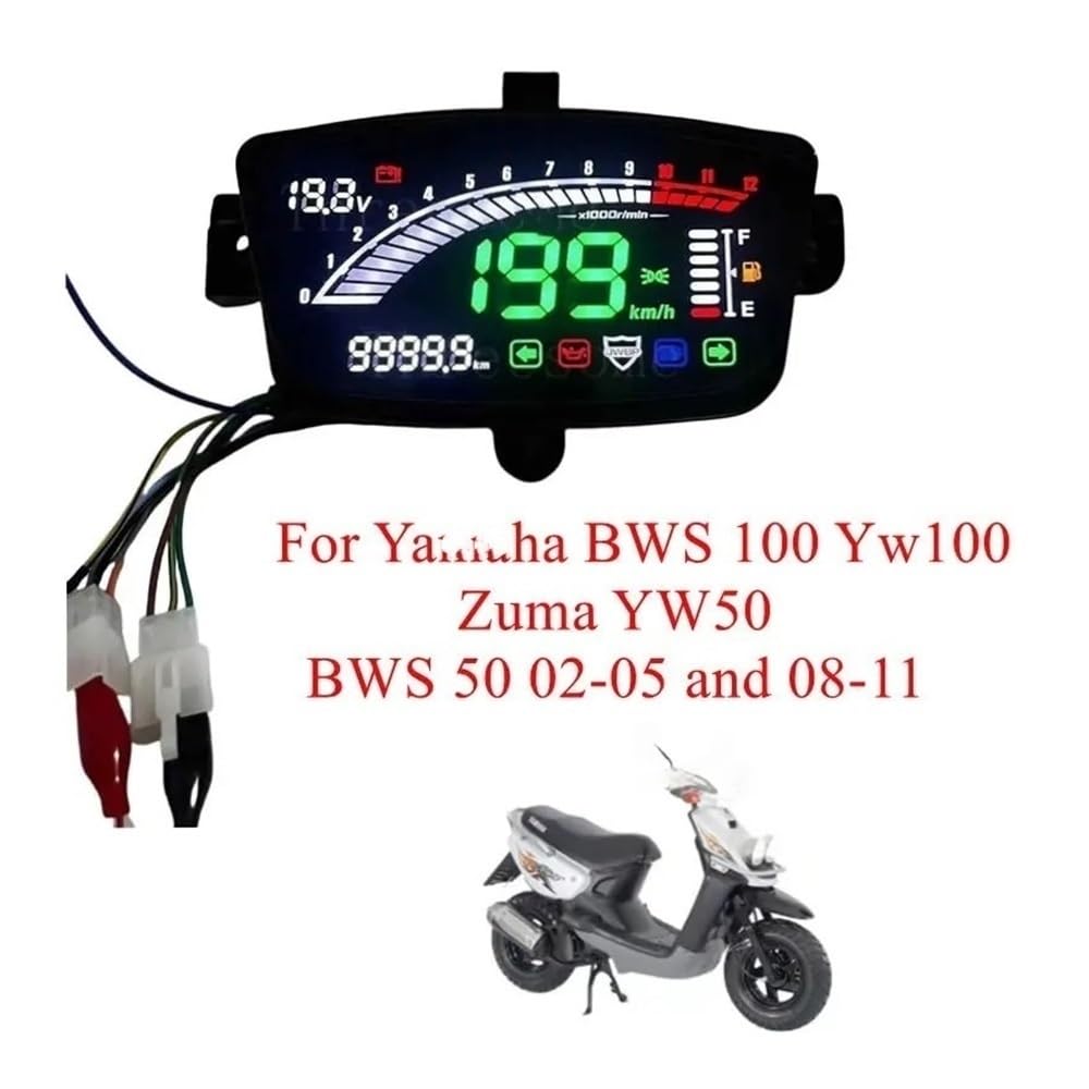 Motorcycle Digital Speedometer Gauge Meter for Ya&maha BWS 100 Yw100 Zuma YW50 50 02-05 and 08-11 Dashboard Assembly