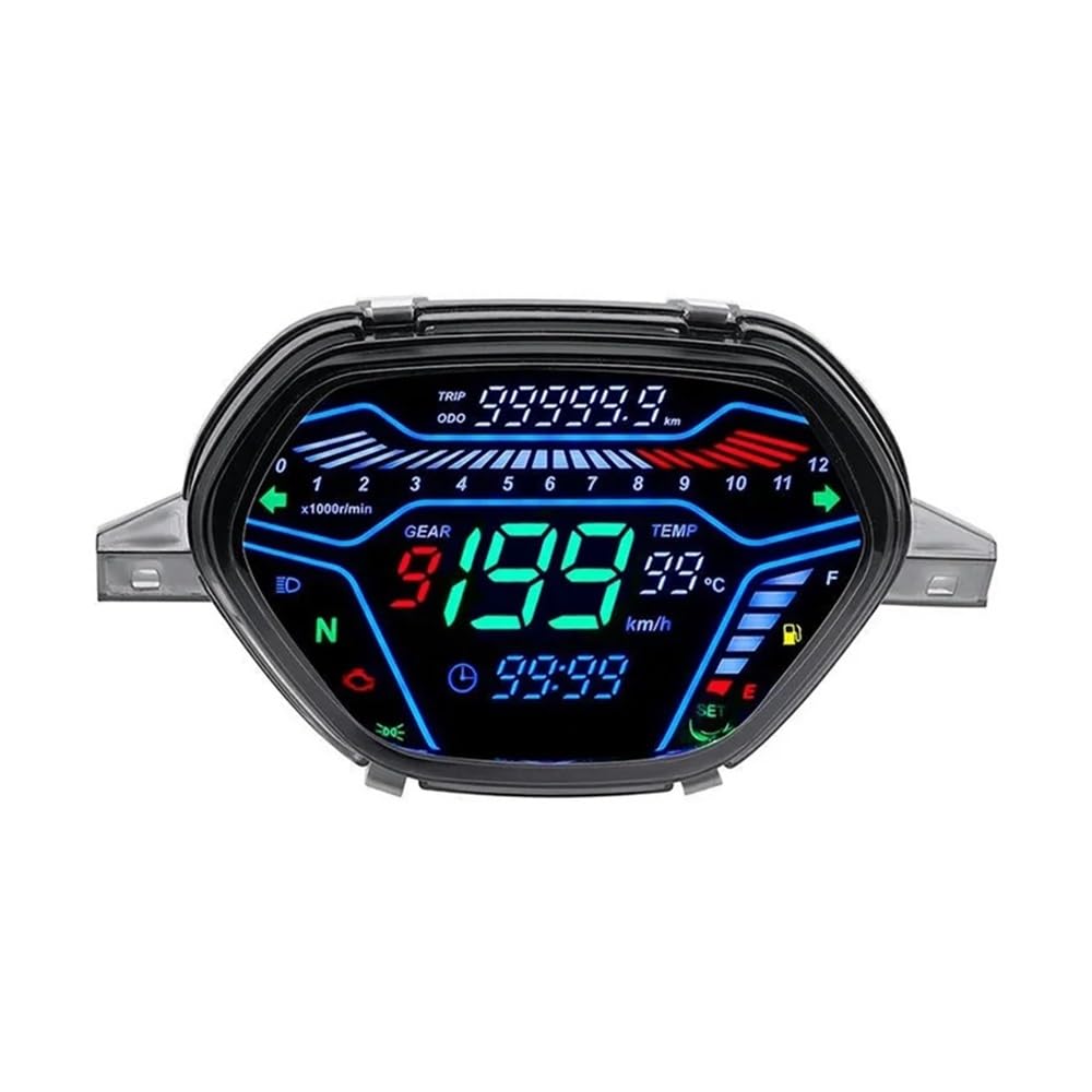 Moto Compteur kilométrique Compteur De Numérique pour Moto, Tableau Bord À LED, RPM, pour Al&PHA EX5 Class1 CX DX Wave100 CD100 Ori Tokyoda, Affichage du Kilométrique