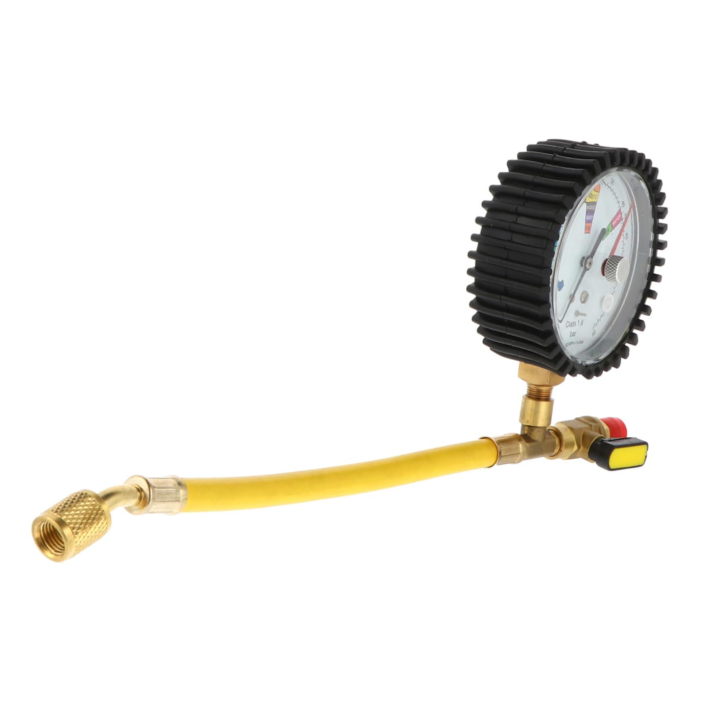 Alipis Manometer für Kältetechnik mit Messing Kugelventil Gasdruckprüfset für Sommer Druckverlustprüfer bei Klimaanlagen und Auto mit Großem Display