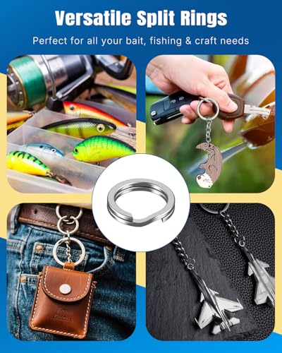 Image of Pawfly 250 Pcs Split Rings and Split Ring Pliers Kit for Fishing